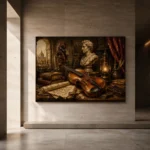 Old Master's Studio Violin Wall Art Canvas Print - Image 5