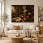 Old Master's Studio Violin Wall Art Canvas Print - Image 7