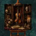 Collector's Cabinet Violin Wall Art Canvas Print - Image 2