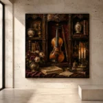 Collector's Cabinet Violin Wall Art Canvas Print - Image 3