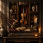 Collector's Cabinet Violin Wall Art Canvas Print - Image 4