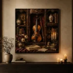 Collector's Cabinet Violin Wall Art Canvas Print - Image 7