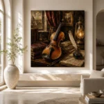 Composer's Study Violin Wall Art Canvas Print - Image 8