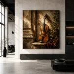 Classical Violin Architectural Wall Art Canvas Print - Image 5