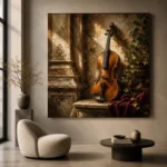 Classical Violin Architectural Wall Art Canvas Print - Image 6