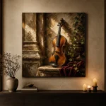 Classical Violin Architectural Wall Art Canvas Print - Image 7