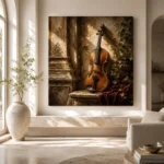 Classical Violin Architectural Wall Art Canvas Print - Image 8