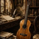 Old World Classical Guitar Wall Art Canvas Print