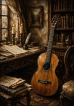 Old World Classical Guitar Wall Art Canvas Print