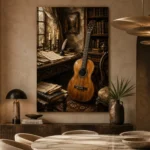 Old World Classical Guitar Wall Art Canvas Print - Image 5