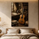 Old World Classical Guitar Wall Art Canvas Print - Image 6