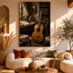Old World Classical Guitar Wall Art Canvas Print - Image 8