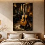 Modern Acoustic Guitar Wall Art Canvas Print - Image 6