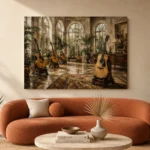 Conservatory Acoustic Guitar Wall Art Canvas Print - Image 3