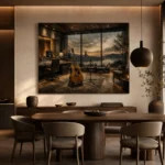 Contemporary Studio Guitar Wall Art Canvas Print - Image 4