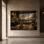 Contemporary Studio Guitar Wall Art Canvas Print - Image 5