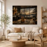 Contemporary Studio Guitar Wall Art Canvas Print - Image 7