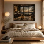 Contemporary Studio Guitar Wall Art Canvas Print - Image 8