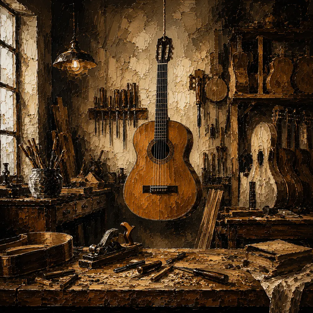 Artisan Classical Guitar Wall Art Canvas Print