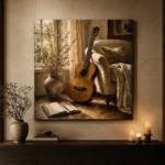 Serene Acoustic Guitar Wall Art Canvas Print - Image 7