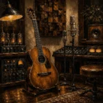 Premium Recording Studio Guitar Wall Art Canvas Print