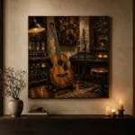 Premium Recording Studio Guitar Wall Art Canvas Print - Image 7