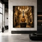Classical Guitar Pedestal Wall Art Canvas Print - Image 5