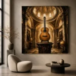 Classical Guitar Pedestal Wall Art Canvas Print - Image 6