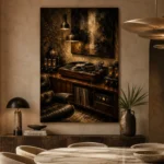 Luxury Walnut Vinyl Record Wall Art Canvas Print - Image 5