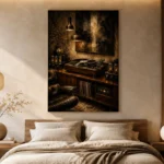 Luxury Walnut Vinyl Record Wall Art Canvas Print - Image 6