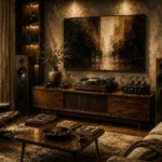 Panoramic Vintage Vinyl Record Wall Art Canvas Print