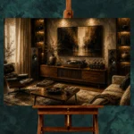 Panoramic Vintage Vinyl Record Wall Art Canvas Print - Image 2