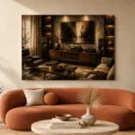 Panoramic Vintage Vinyl Record Wall Art Canvas Print - Image 3