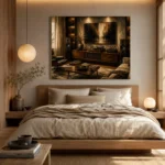 Panoramic Vintage Vinyl Record Wall Art Canvas Print - Image 8