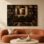 Collector’s Walnut Vinyl Record Wall Art Canvas Print - Image 3