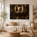 Collector’s Walnut Vinyl Record Wall Art Canvas Print - Image 7