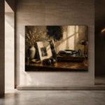 Refined Vintage Vinyl Record Wall Art Canvas Print - Image 5