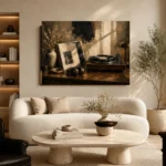 Refined Vintage Vinyl Record Wall Art Canvas Print - Image 6