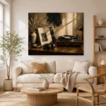 Refined Vintage Vinyl Record Wall Art Canvas Print - Image 7