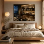 Contemporary Walnut Vinyl Record Wall Art Canvas Print - Image 8