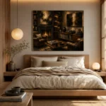 Classic Library Vinyl Record Wall Art Canvas Print - Image 8
