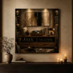 Timeless Walnut Vinyl Record Wall Art Canvas Print - Image 7