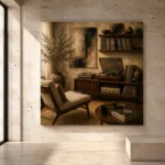 Mid-Century Vinyl Record Wall Art Canvas Print - Image 3