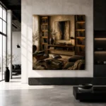 Luxury Music Library Vinyl Record Wall Art Canvas Print - Image 5