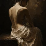 Chiaroscuro Figure Study Classical Nude Wall Art Canvas Print