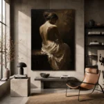 Chiaroscuro Figure Study Classical Nude Wall Art Canvas Print - Image 4