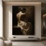 Chiaroscuro Figure Study Classical Nude Wall Art Canvas Print - Image 5