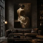 Chiaroscuro Figure Study Classical Nude Wall Art Canvas Print - Image 6