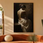 Chiaroscuro Figure Study Classical Nude Wall Art Canvas Print - Image 7