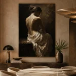 Chiaroscuro Figure Study Classical Nude Wall Art Canvas Print - Image 8